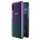 Capa protetora de gel TPU transparente com moldura colorida para Samsung Galaxy A40 preto