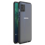 Capa protetora de gel TPU transparente com moldura colorida para Samsung Galaxy A51 preto