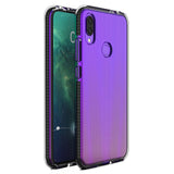 Capa protetora de gel TPU transparente com moldura colorida para Huawei P Smart 2019 preto