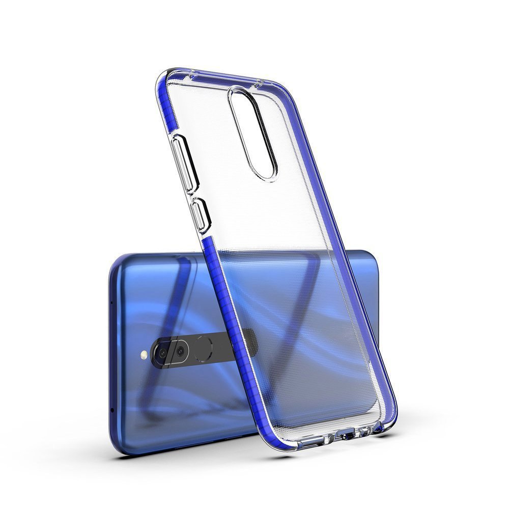 Capa protetora de gel de TPU transparente com moldura colorida para Huawei Mate 20 Lite preto