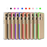 Capa protetora de gel TPU transparente com moldura colorida para Huawei P30 Lite preto