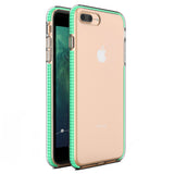 Capa protetora de gel TPU transparente com moldura colorida para iPhone 8 Plus  -  iPhone 7 Plus mint