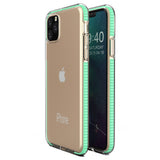 Capa protetora de gel TPU transparente com moldura colorida para iPhone 11 Pro mint