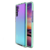 Capa protetora de gel de TPU transparente com moldura colorida para Huawei P30 Pro mint
