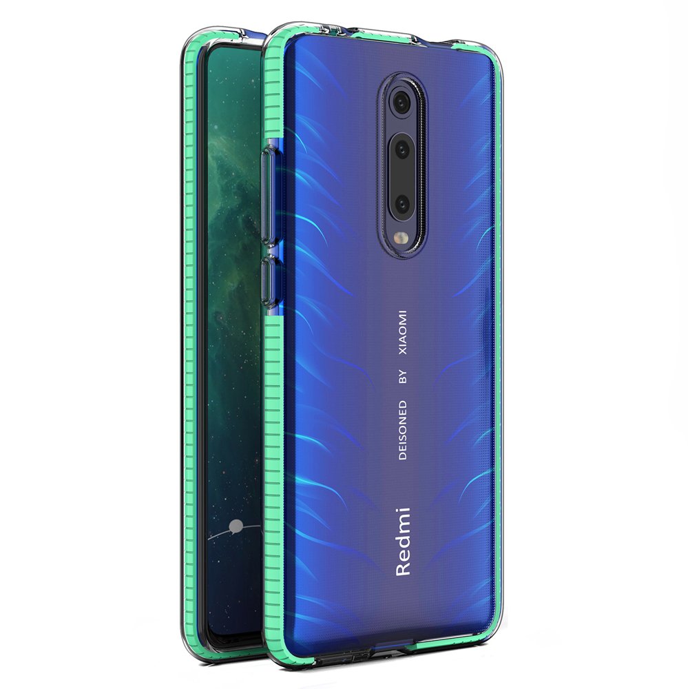 Capa protetora de gel de TPU transparente com moldura colorida para Xiaomi Mi 9T  -  Xiaomi Mi 9T Pro mint