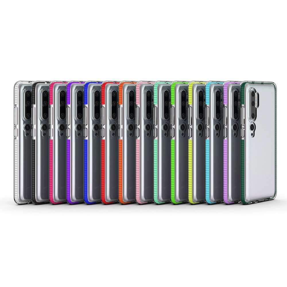Capa protetora de gel de TPU transparente com moldura colorida para Xiaomi Mi Note 10  -  Mi Note 10 Pro  -  Mi CC9 Pro mint