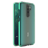 Capa protetora de gel de TPU transparente com moldura colorida para Xiaomi Redmi Note 8 Pro mint