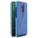Capa protetora de gel de TPU transparente com moldura colorida para Huawei Mate 20 Lite azul claro