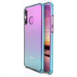 Capa protetora de gel de TPU transparente com moldura colorida para Huawei P30 Lite azul claro
