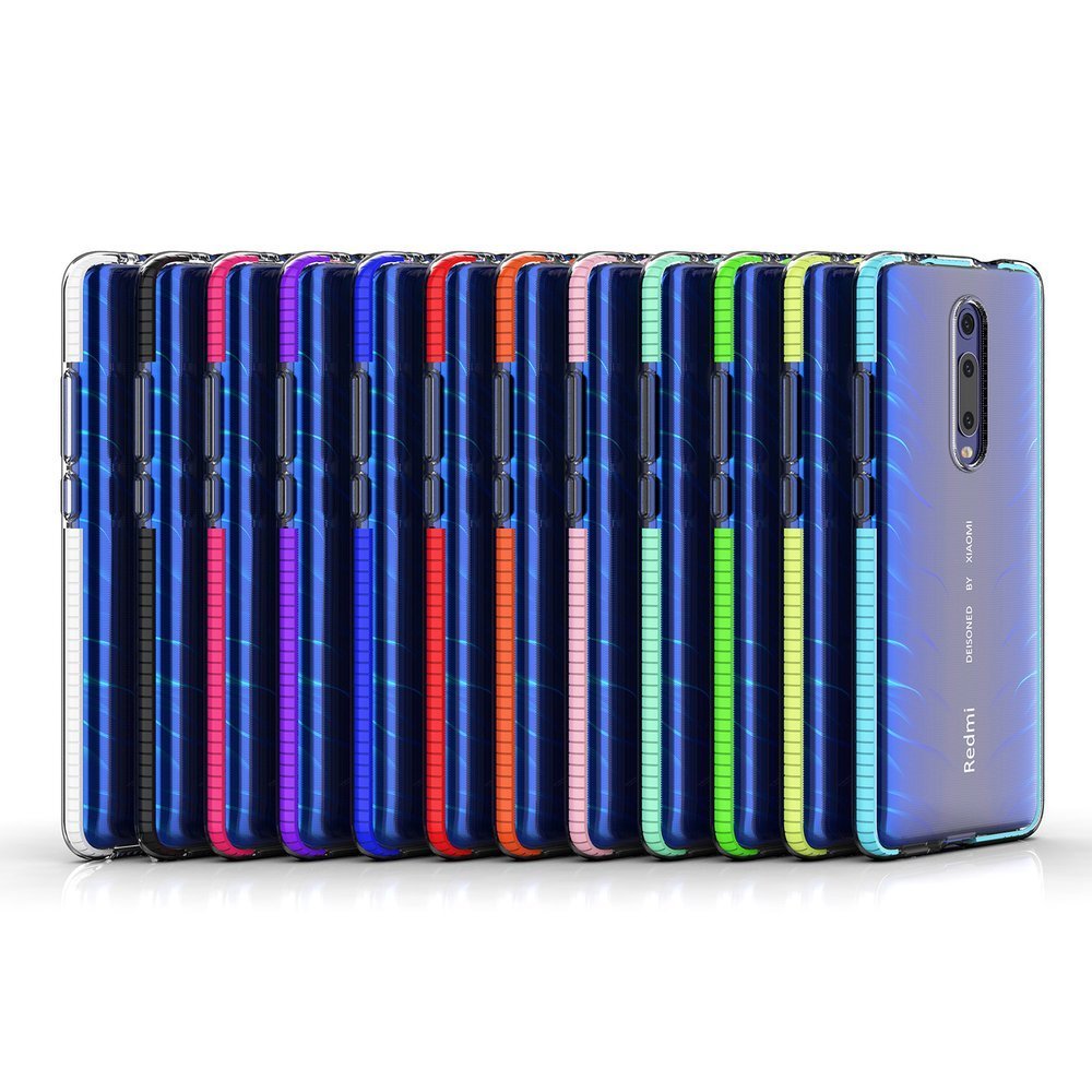 Capa protetora de gel TPU transparente com moldura colorida para Xiaomi Mi 9T  -  Xiaomi Mi 9T Pro azul claro