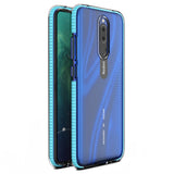 Capa protetora de gel de TPU transparente com moldura colorida para Xiaomi Redmi 8A  -  Xiaomi Redmi 8 azul claro