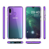 Capa protetora de gel de TPU transparente com moldura colorida para Samsung Galaxy A20e azul escuro