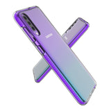 Capa protetora de gel de TPU transparente com moldura colorida para Samsung Galaxy A50s  -  Galaxy A50  -  Galaxy A30s azul escuro