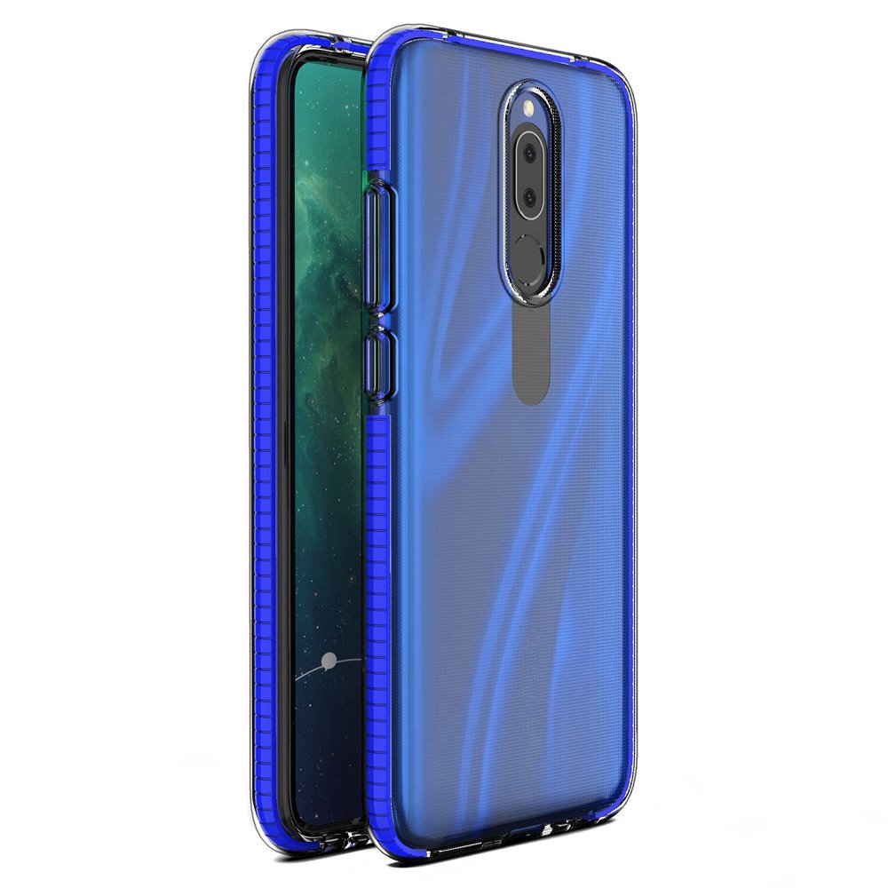 Capa protetora de gel de TPU transparente com moldura colorida para Huawei Mate 20 Lite azul escuro
