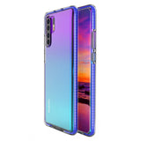 Capa protetora de gel de TPU transparente com moldura colorida para Huawei P30 Pro azul escuro