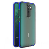 Capa protetora de gel de TPU transparente com moldura colorida para Xiaomi Redmi Note 8 Pro azul escuro