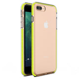 Capa protetora de gel de TPU transparente com moldura colorida para iPhone 8 Plus  -  iPhone 7 Plus amarelo