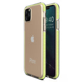 Capa protetora de gel TPU transparente com moldura colorida para iPhone 11 Pro Max amarelo