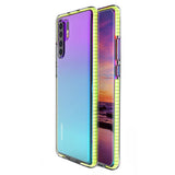 Capa protetora de gel TPU transparente com moldura colorida para Huawei P30 Pro amarelo