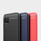 Capa carbono Capa flexível de TPU para Huawei P40 Lite  -  Nova 7i  -  Nova 6 SE preta