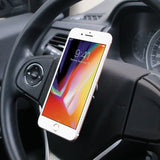 Suporte magnético autoadesivo para telefone automotivo volante prateado