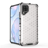 Capa de armadura de favo de mel com pára-choque de TPU para Huawei P40 Lite  -  Nova 7i  -  Nova 6 SE transparente