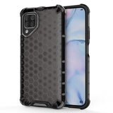 Capa de armadura em caixa de favo de mel com pára-choque de TPU para Huawei P40 Lite  -  Nova 7i  -  Nova 6 SE preto