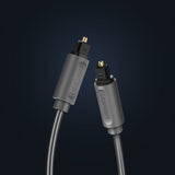 Cabo de fibra óptica de áudio digital Ugreen 1 m Toslink SPDIF cinza (10768)