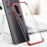 Capa de gel TPU transparente com moldura de galvanoplastia para Xiaomi Mi Note 10  -  Mi Note 10 Pro  -  Mi CC9 Pro preto