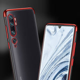 Transparente caixa de gel TPU moldura de galvanoplastia para Xiaomi Mi Note 10  -  Mi Note 10 Pro  -  Mi CC9 Pro vermelho