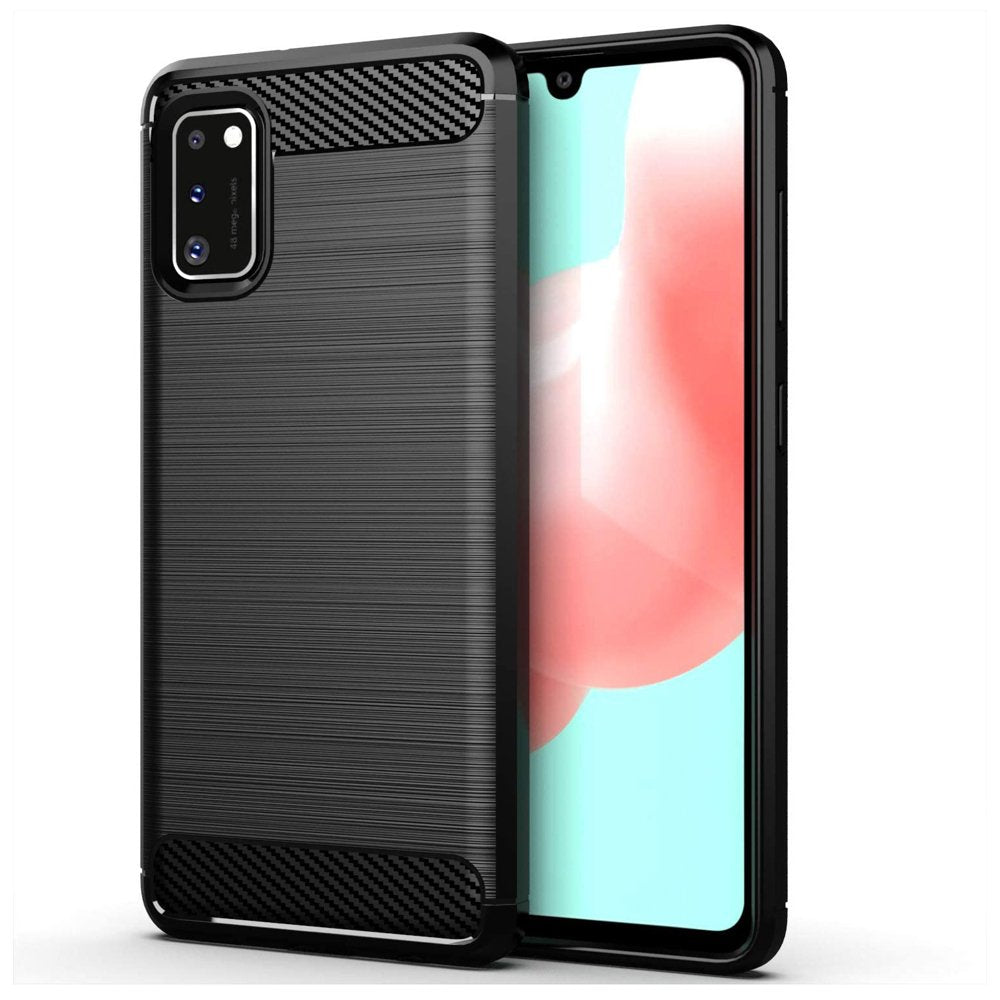 Capa carbono Capa flexível de TPU para Samsung Galaxy A41 preta