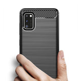 Capa carbono Capa flexível de TPU para Samsung Galaxy A41 preta