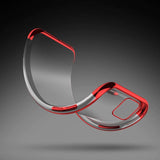Transparente estojo de gel TPU moldura de galvanoplastia para Samsung Galaxy A51 vermelho