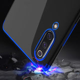 Estojo transparente de gel TPU para moldura de galvanoplastia para Xiaomi Mi 9 Lite  -  Xiaomi Mi CC9 preto