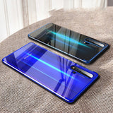 Capa de gel TPU transparente com moldura de galvanoplastia para Huawei Nova 5T  -  Honor 20  -  Honor 20 Pro  -  Honor 20S azul