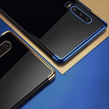 Capa de gel TPU transparente com estrutura de galvanoplastia para Huawei P Smart Pro  -  Huawei Y9s preto