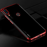 Capa transparente de gel TPU para estrutura de galvanoplastia para Huawei P Smart 2019 preta