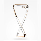 Capa transparente de gel TPU com estrutura de galvanoplastia para iPhone SE 2020  -  iPhone 8  -  iPhone 7 preto