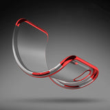 Capa transparente de gel TPU para moldura de galvanoplastia para iPhone XS  -  iPhone X vermelho