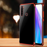 Capa transparente de gel TPU com estrutura de galvanoplastia para Motorola G8 Plus preta