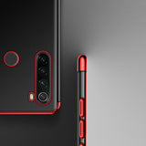 Transparente estojo de gel TPU moldura de galvanoplastia para Motorola G8 Plus azul