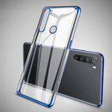 Transparente Case Gel TPU Galvanoplastia Capa para Motorola G8 Play azul