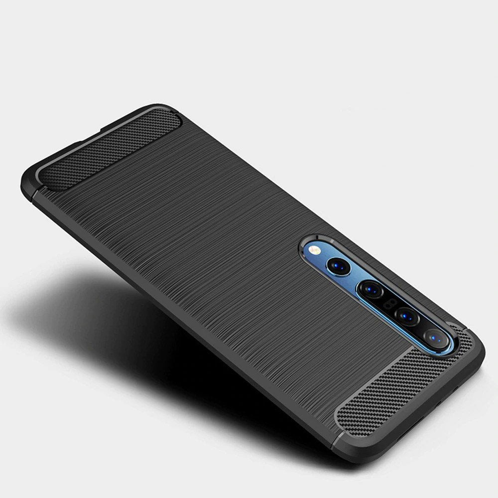 Capa carbono Capa flexível de TPU para Xiaomi Mi 10 Pro  -  Xiaomi Mi 10 preto