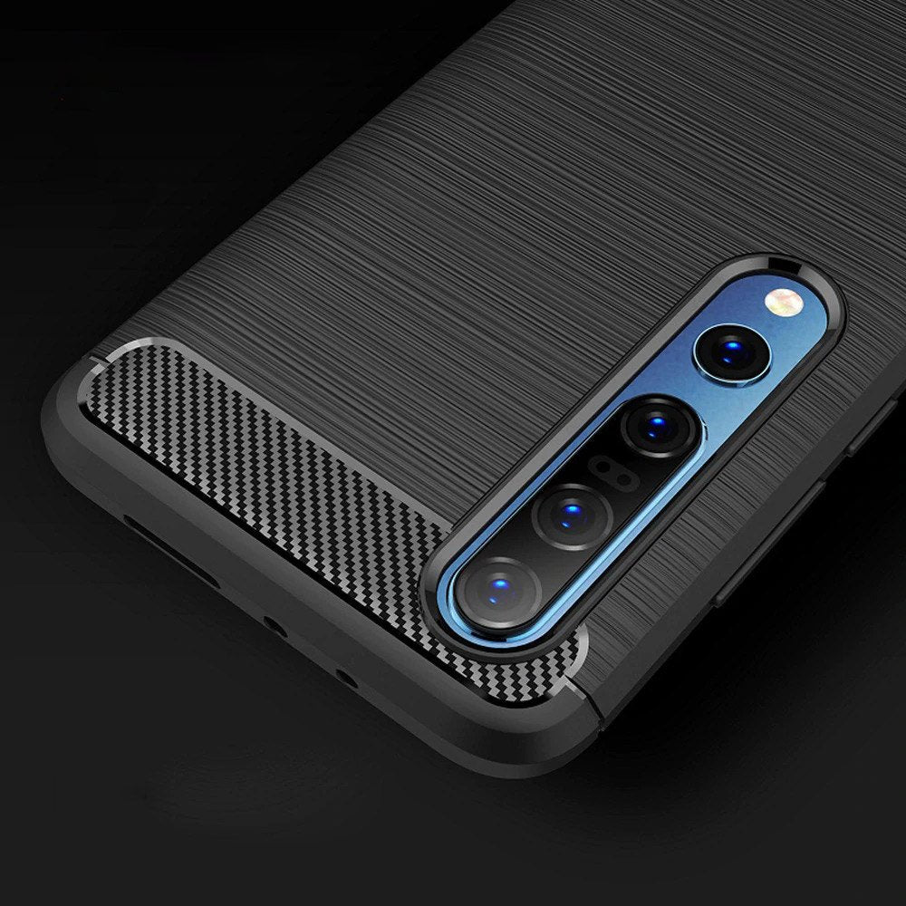 Capa carbono Capa flexível de TPU para Xiaomi Mi 10 Pro  -  Xiaomi Mi 10 preto