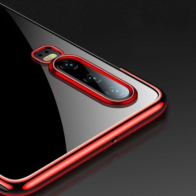 Capa de gel TPU transparente com estrutura de galvanoplastia para Huawei P Smart Pro  -  Huawei Y9s azul