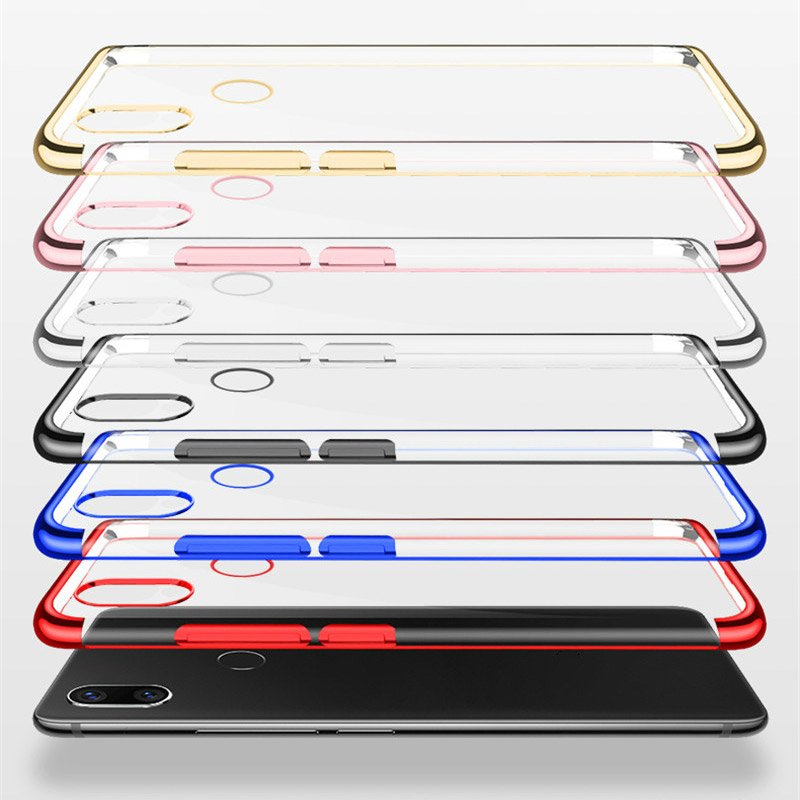 Capa de gel TPU transparente com estrutura de galvanoplastia para Huawei P Smart Pro  -  Huawei Y9s azul