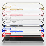 Capa de gel TPU transparente com estrutura de galvanoplastia para Huawei P Smart Pro  -  Huawei Y9s azul