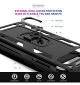 Capa Alumínio Anti-Choque Resistente para Samsung Galaxy S20 FE com Imã e Suporte de Anel 360º