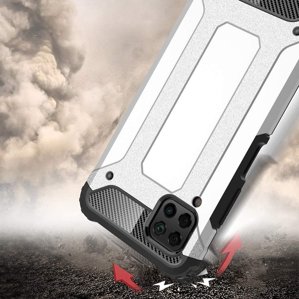 Capa Hybrid Armor Capa resistente e resistente para Huawei P40 Lite  -  Nova 7i  -  Nova 6 SE preta