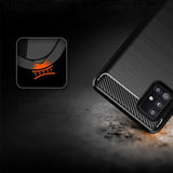 Capa carbono Capa flexível de TPU para Samsung Galaxy A51 5G preta
